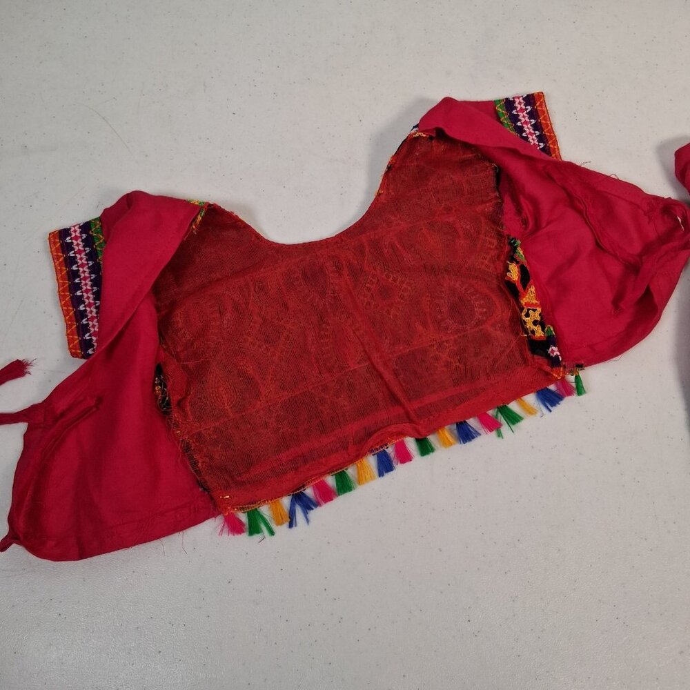 Traditional Indian Navratri Chania Choli Outfit Skirt Top Mirrored Embroidered - Picture 16 of 16